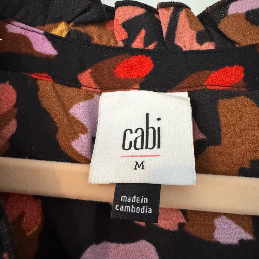CAbi Vibrant Pink and Orange Midi Dress - Picture 2 of 3